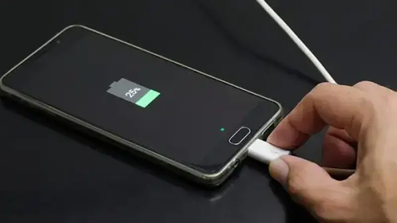 Phone charging with a cable