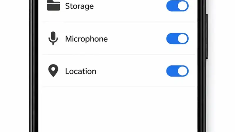 Android app permissions toggles