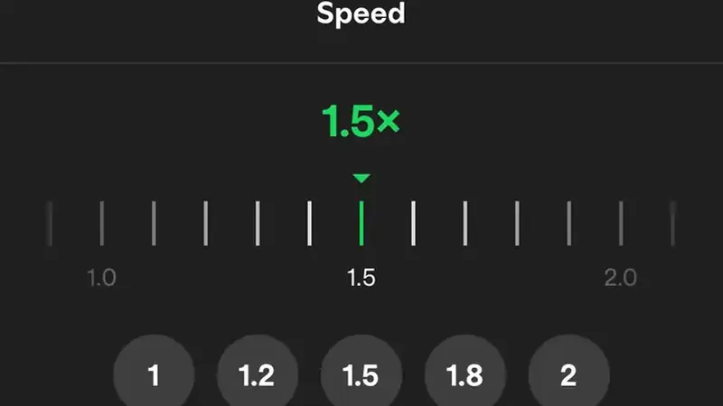 Video player speed controls